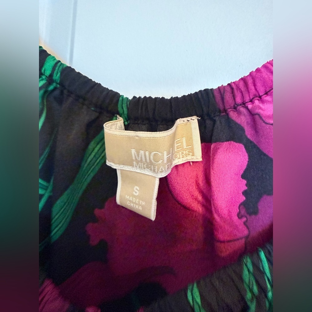 MICHAEL Michael Kors Floral Blouse - Black and Pink - Picture 4 of 6